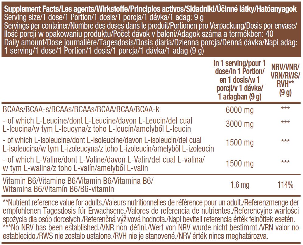 Vegan BCAA - 0,360 kg