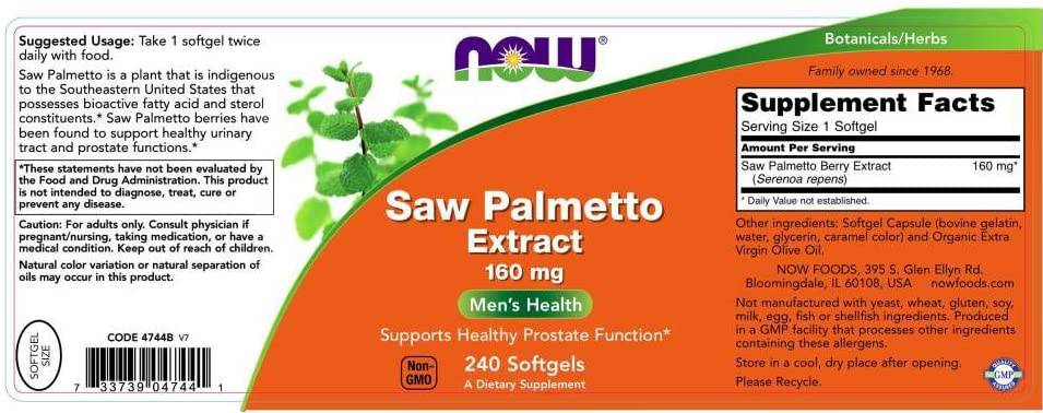 Saw palmetto ekstrakt 160 mg - 60 gel kapsula