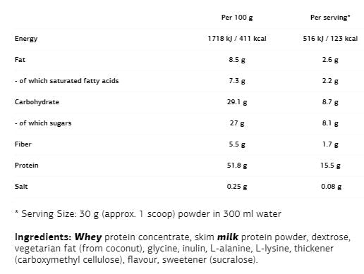 Protein Milkshake - 0,500 kg