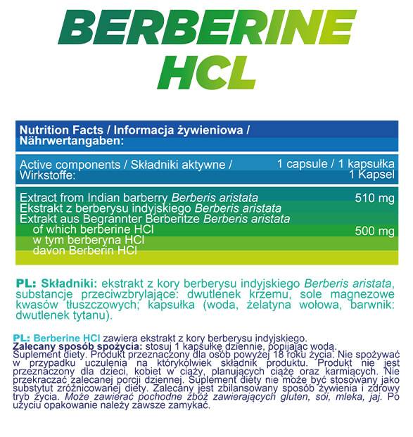 BERBERINE HCL 510 MG | Ekstrakt iz indijske Barberry - 90 kapsula