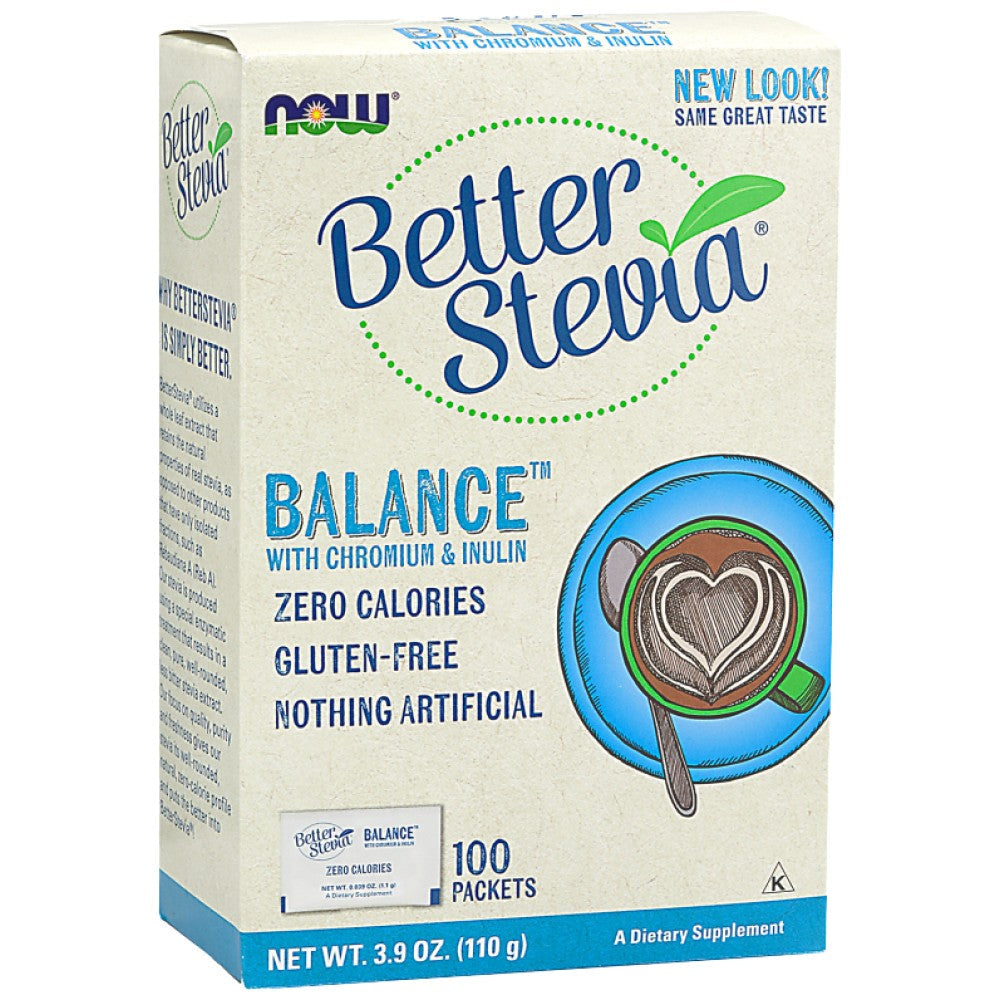 Bolji Stevia® Balance ™ | s kromiranjem i inulinom - 100 paketa