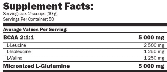 Glutamin + BCAA/aromatizirani 0,530 kg