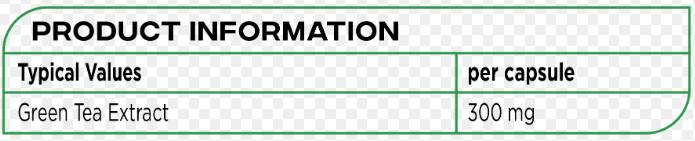 Zeleni čaj 300 mg - 100 kapsula