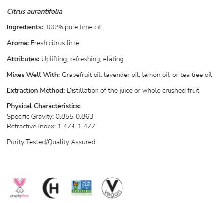 Limeno ulje | 100% čista citrusna aurantifolia - 30 ml