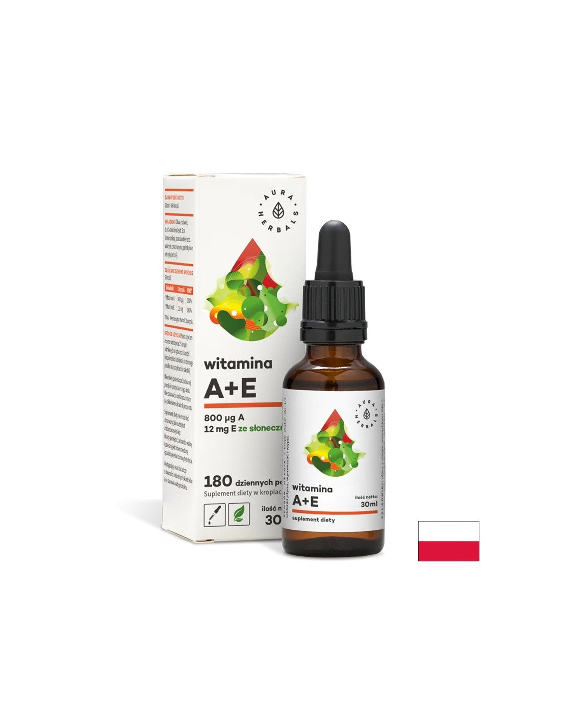 Vid i imunitet - Vitamin A (800 μg) + E (12 mg), kapi od 30 ml <tc>Aura Herbals</tc>