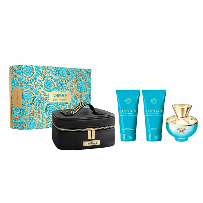 <tc>VERSACE</tc> Dylan Torquoise Eau De Toilette Spray 100ml set 4 komada