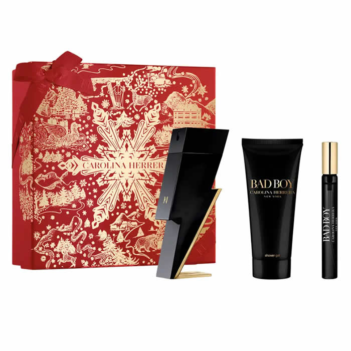 <tc>CAROLINA HERRERA</tc> Bad Boy Eau De Toilette Spray 100ml set 3 komada