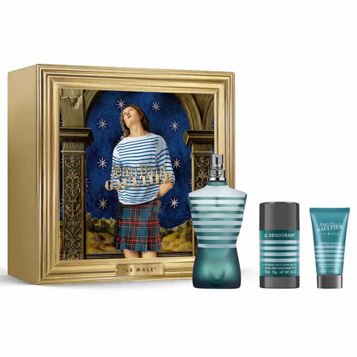 <tc>JEAN PAUL GAULTIER</tc> Le Male Eau De Toilette Spray 125 ml set od 3 komada