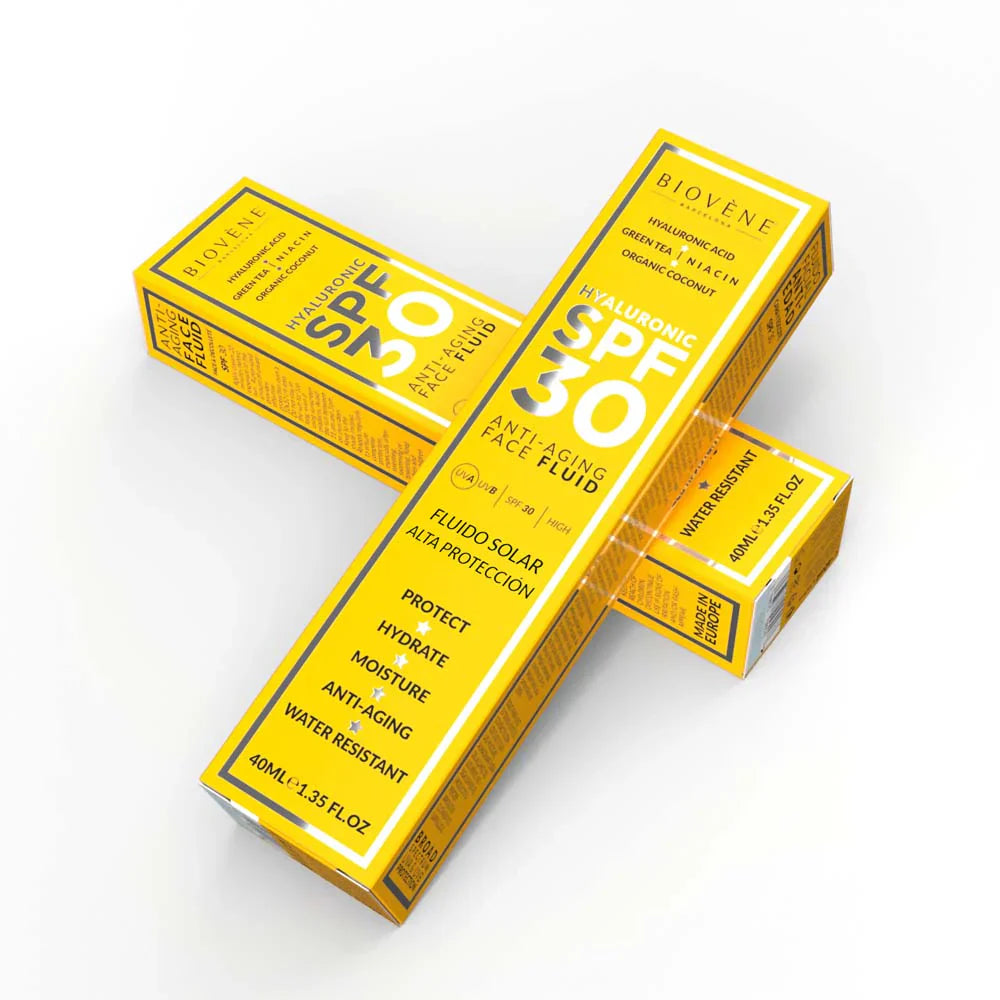 Hidratantna krema za sunčanje lica SPF 30 s hijaluronskom kiselinom protiv starenja - 40 ml