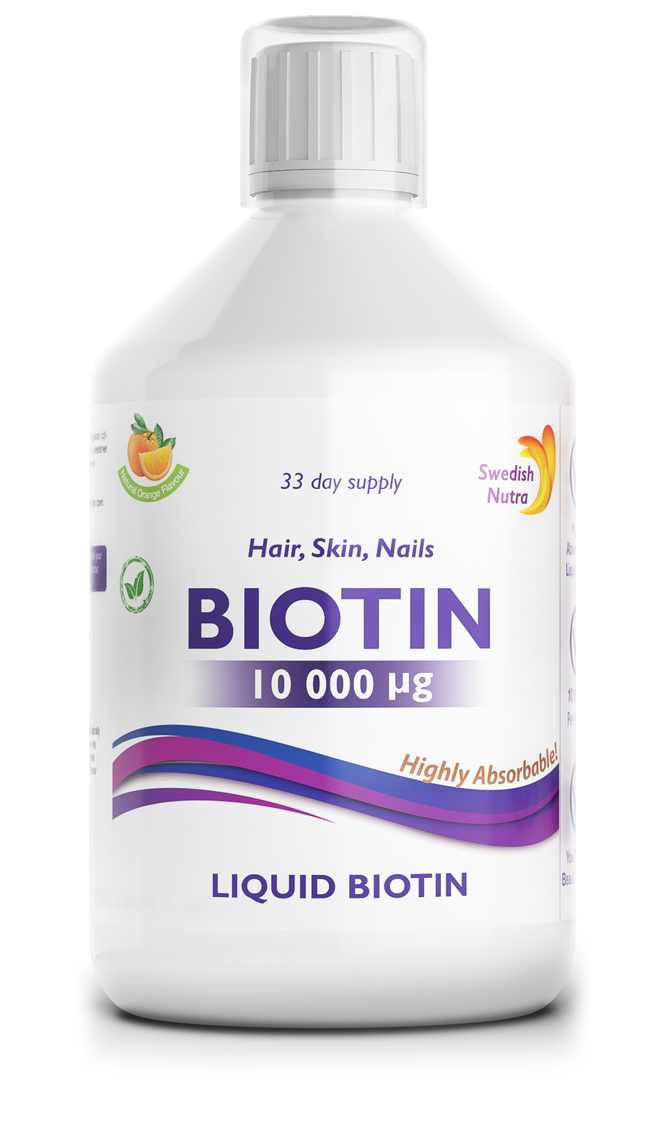 Liquid Biotin 10,000 mcg x 500 ml - Nutra Best Europe