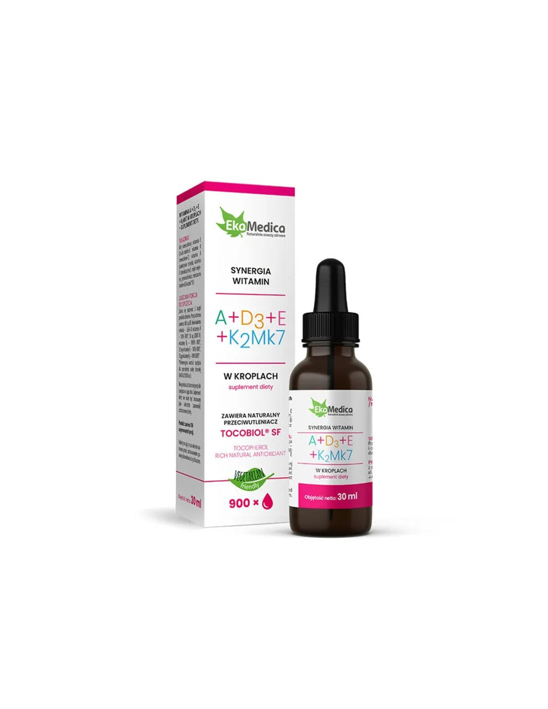 Antioksidans - Vitamini A + D3 + E + K2 (Mk7), kapi 30 ml EkaMedica