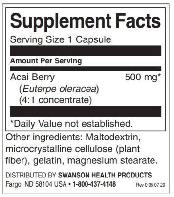 Acai Berry 500 mg - 120 kapsula