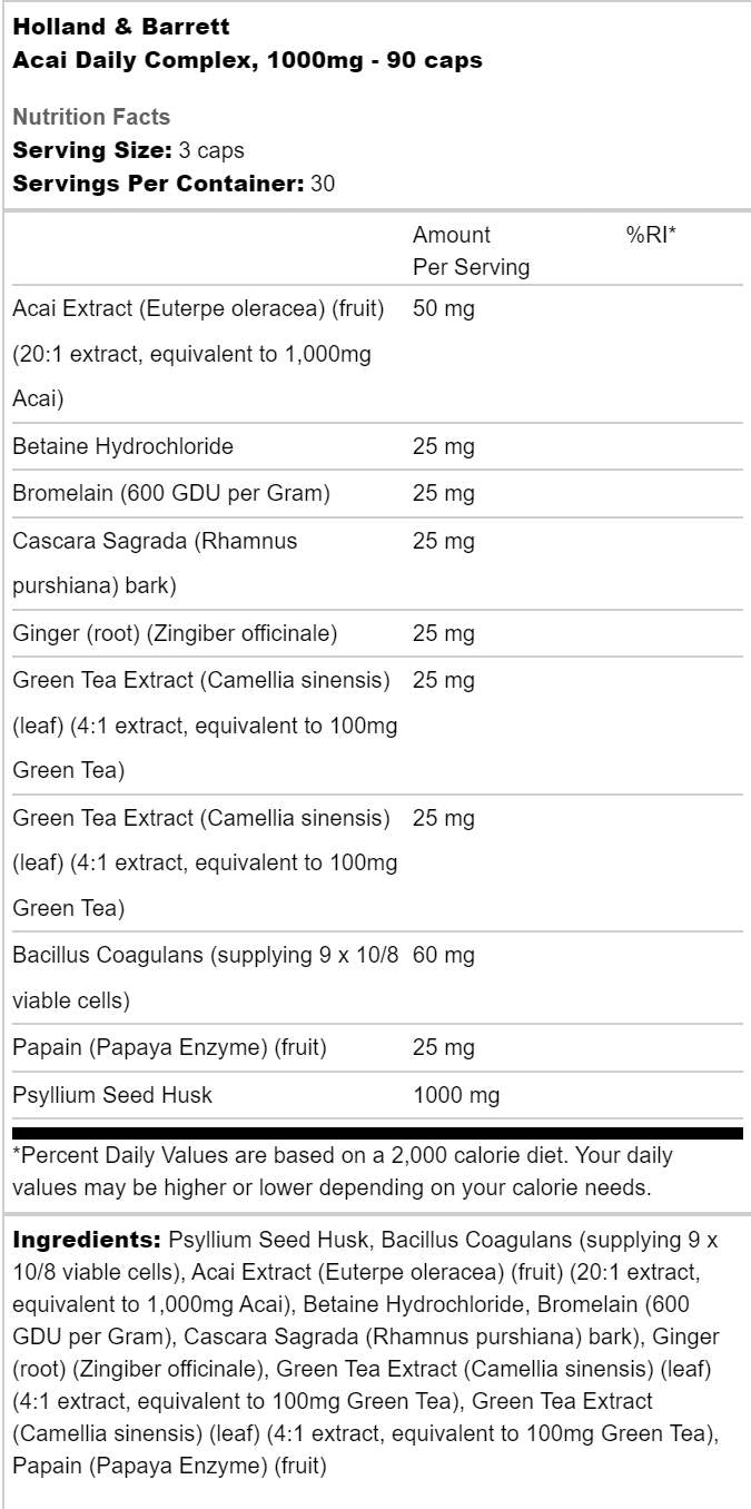 Acai Daily Complex 1000 mg - 90 kapsula