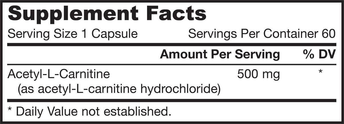 Acetil L-karnitin 500 mg - 60 kapsula