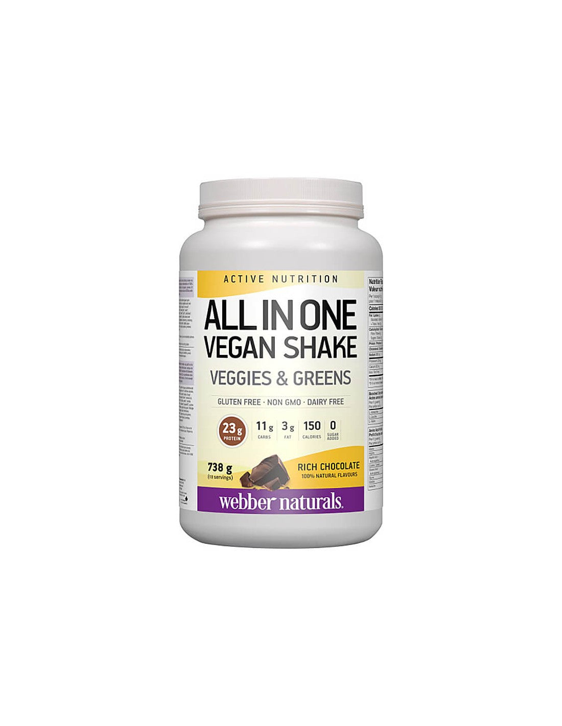 All in One Vegan Shake - Veganski protein s okusom čokolade, 738 g praha