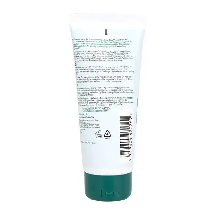 Aloe Vera Gel 100% veganski 200 ml NIZOZEMSKA & BARRETT