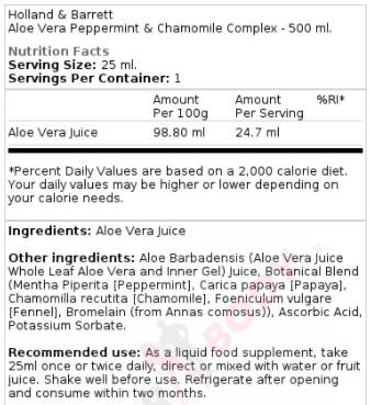 Aloe Vera sok s probavnim enzimima 500 ml