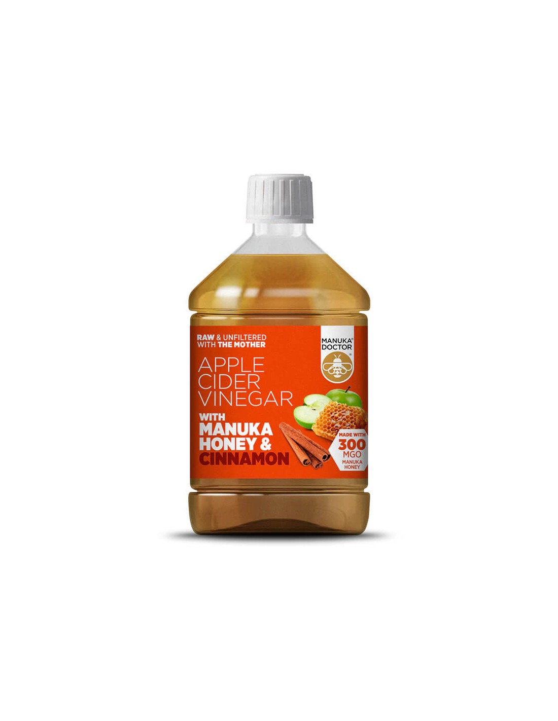 Jabučni ocat + med od manuke i cimeta - Jabučni ocat s manuka medom & Cimet (300 mg), 500 ml