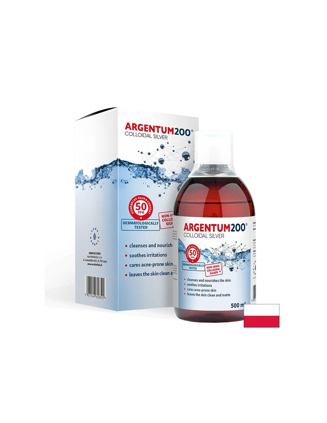 Koloidno srebro Argentum200® - 50ppm, 500 ml