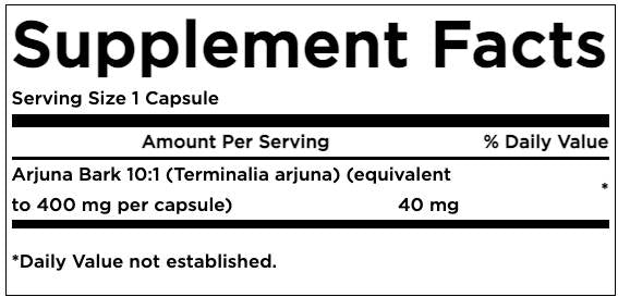 Arjuna Bark Extract 40 mg 60 kapsula