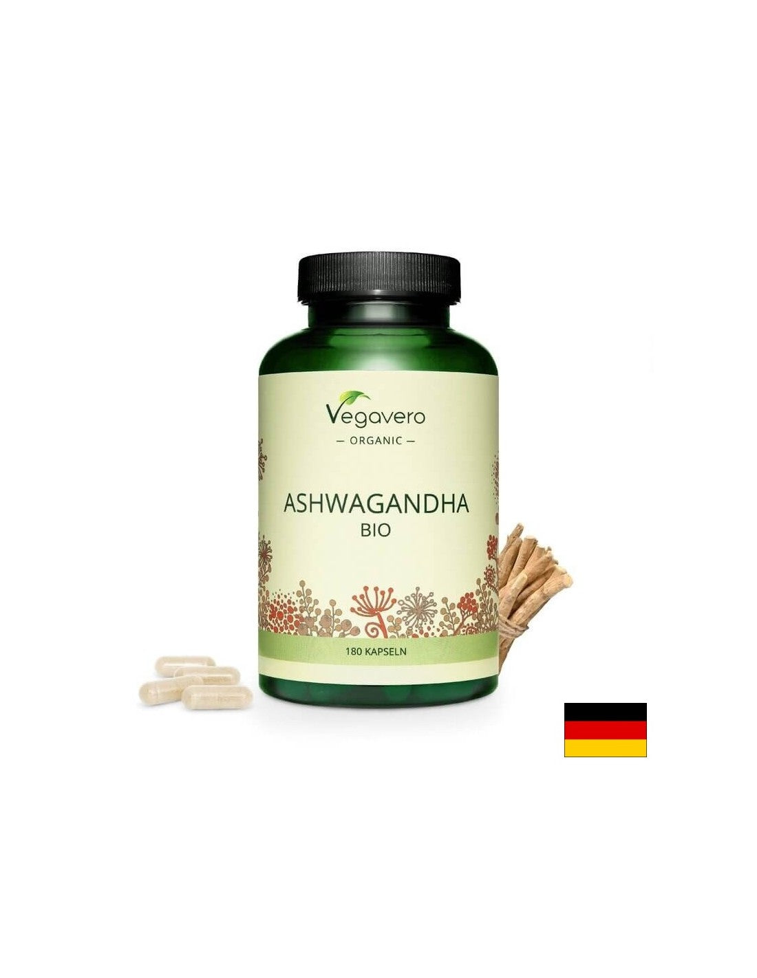 Ašvaganda BIO/ Bio Ašvaganda, 180 kapsula, 100% veganski <tc>Vegavero</tc>