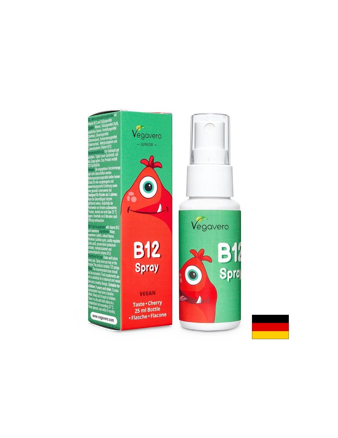 B12 Spray Junior - Vitamin B12 za djecu, Oralni sprej, 25 ml, 120 doza <tc>Vegavero</tc>