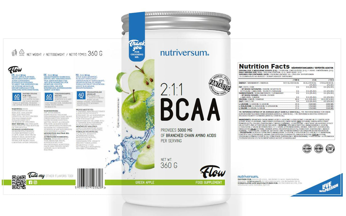 BCAA 2:1:1 u prahu | Protok - 360 grama