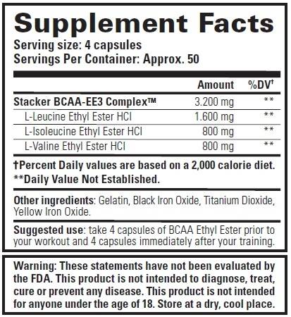 BCAA ETILESTER - 198 kapsula