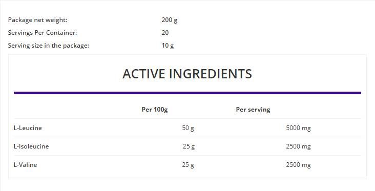 BCAA Instant prah - 200 grama