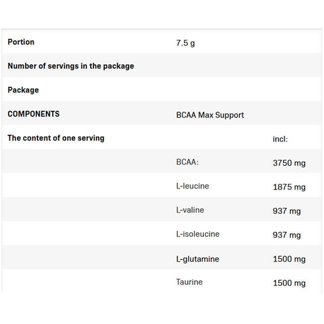 BCAA Max Support - 500 grama