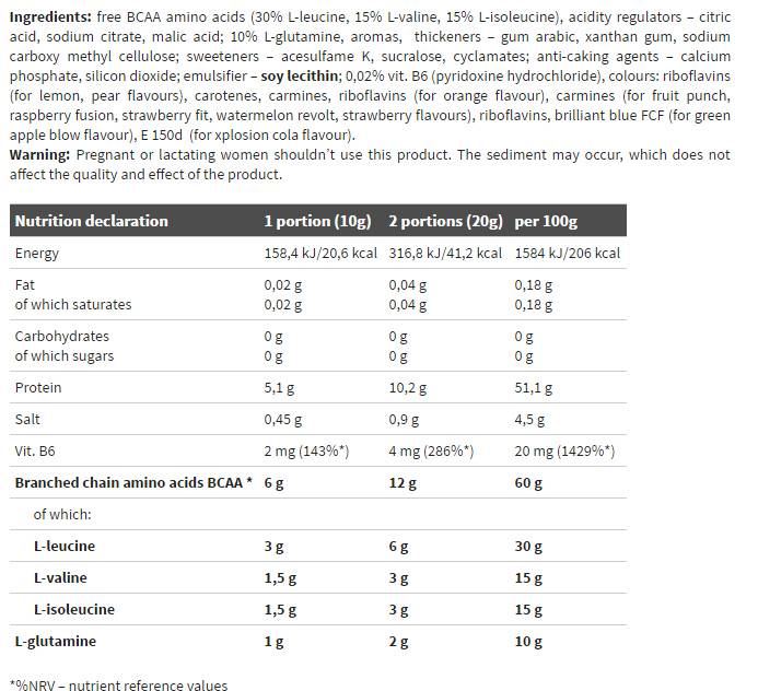 BCAA XPLODE - 280 grama
