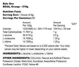 BCAA | 100% mikronizirana 2:1:1 BCAA formula - 480 grama