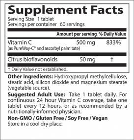 NAJBOLJI 12-satni vitamin C s PureWay-C - 60 tableta