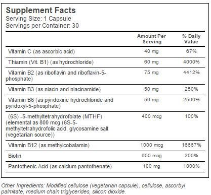 NAJBOLJI potpuno aktivni B kompleks | s Quatrefolic® - 30 kapsula