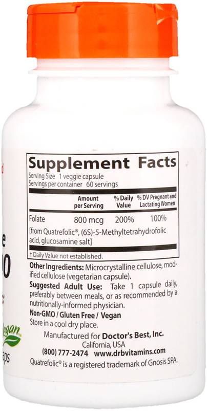 NAJBOLJI potpuno aktivni folat 800 mcg - 60 kapsula