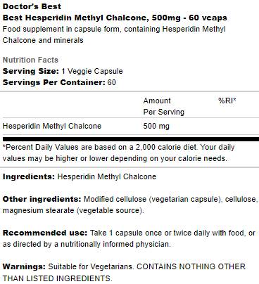 NAJBOLJI hesperidin metil halkon 500 mg - 60 kapsula