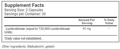 BEST Lumbrokinase 20 mg - 60 kapsula