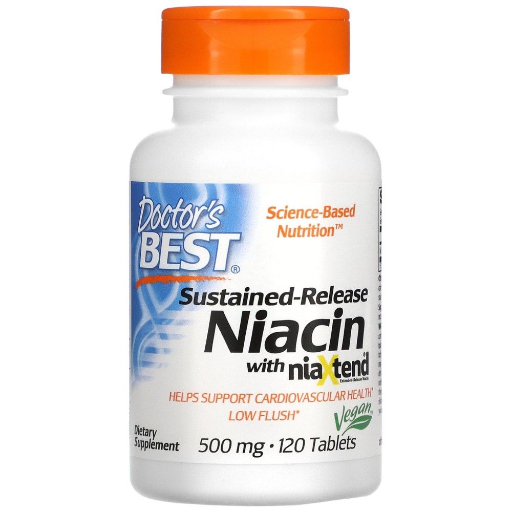 NAJBOLJI niacin s postupnim otpuštanjem s Niom<tc>XTEND</tc> 500 mg - 120 tableta