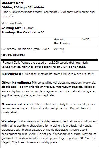 BEST SAMe 200 mg - 60 tableta