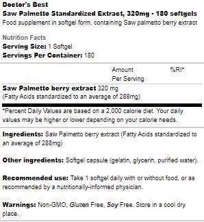 NAJBOLJI Saw Palmetto 320 mg - 180 gel kapsula
