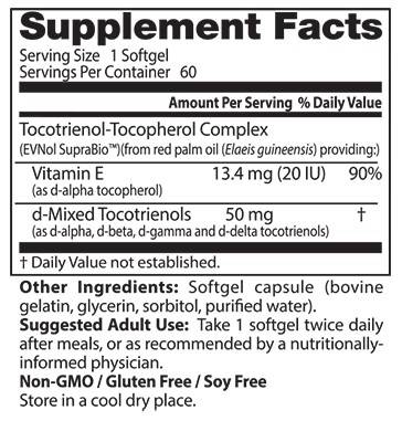 NAJBOLJI kompleks tokotrienola/vitamina E 50 mg - 60 gel kapsula