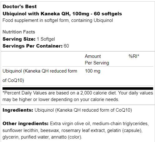 NAJBOLJI Ubiquinol Kaneka QH 50 mg - 90 gel kapsula