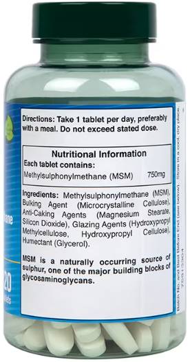 MSM / metilsulfonilmetan 750 mg - 120 tableta