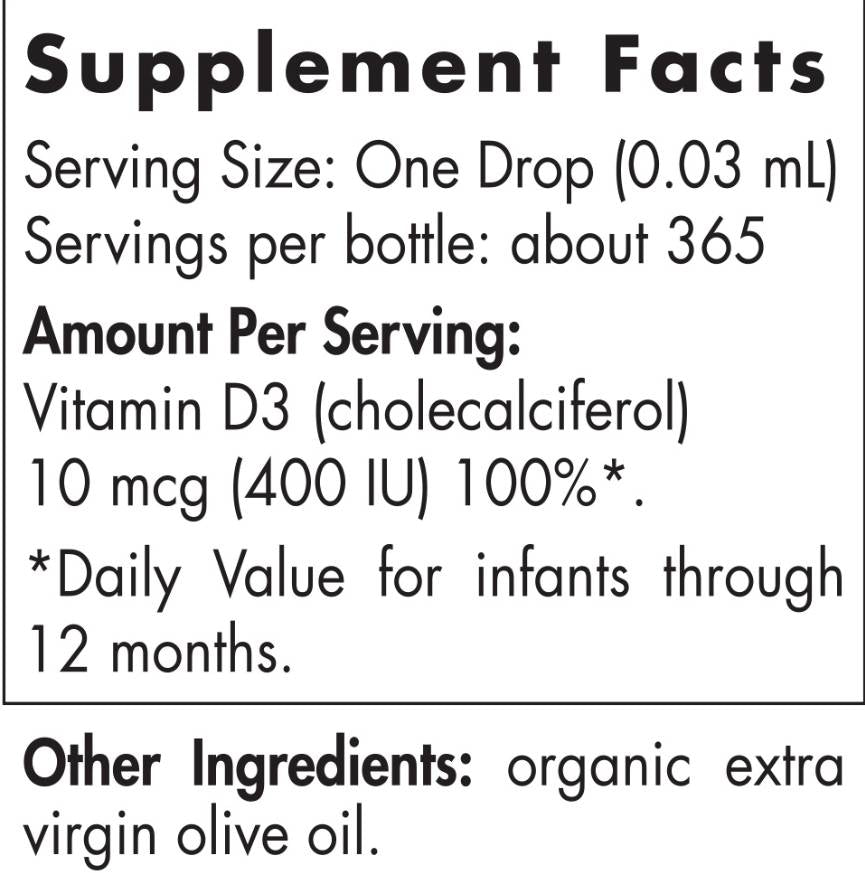Baby's Vitamin D3 400 IU - 11 ml