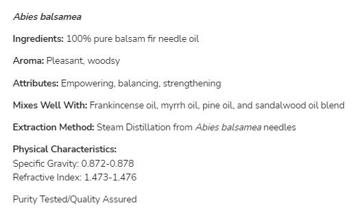 Balzam Ulje jelovih iglica | 100% čista Abies Balsamea - 30 ml