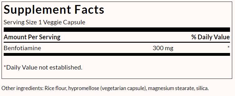 Benfotiamin 300 mg - maksimalna jačina - 60 kapsula