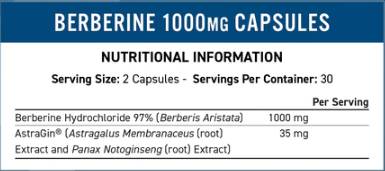 Berberin 1000 mg sa AstraGinom - 60 kapsula