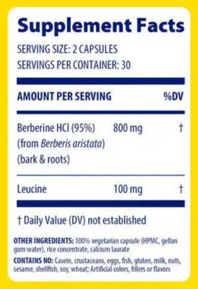 Berberin 800 mg - 60 kapsula