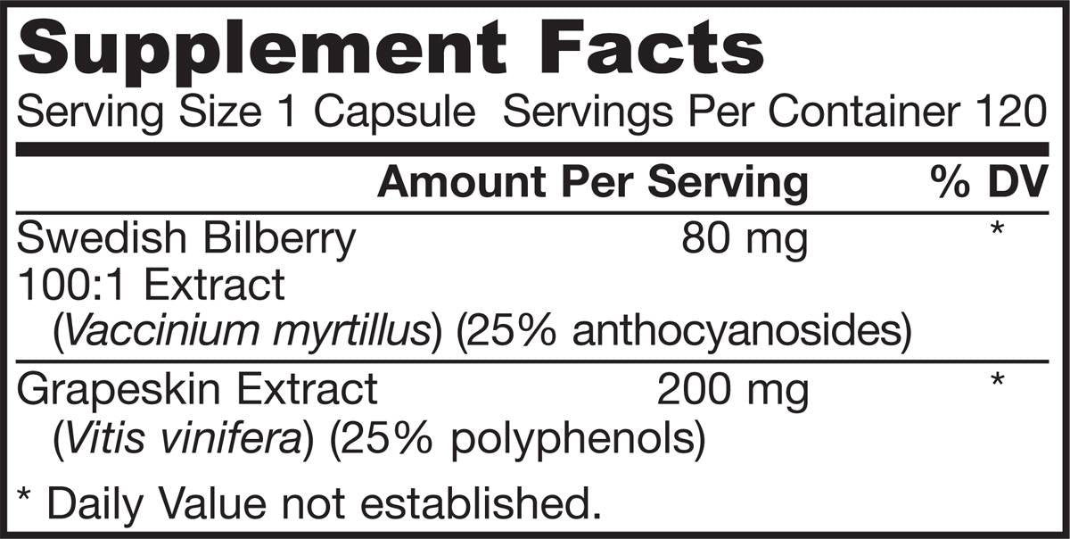 Polifenoli borovnice + kožice grožđa 280 mg - 120 kapsula