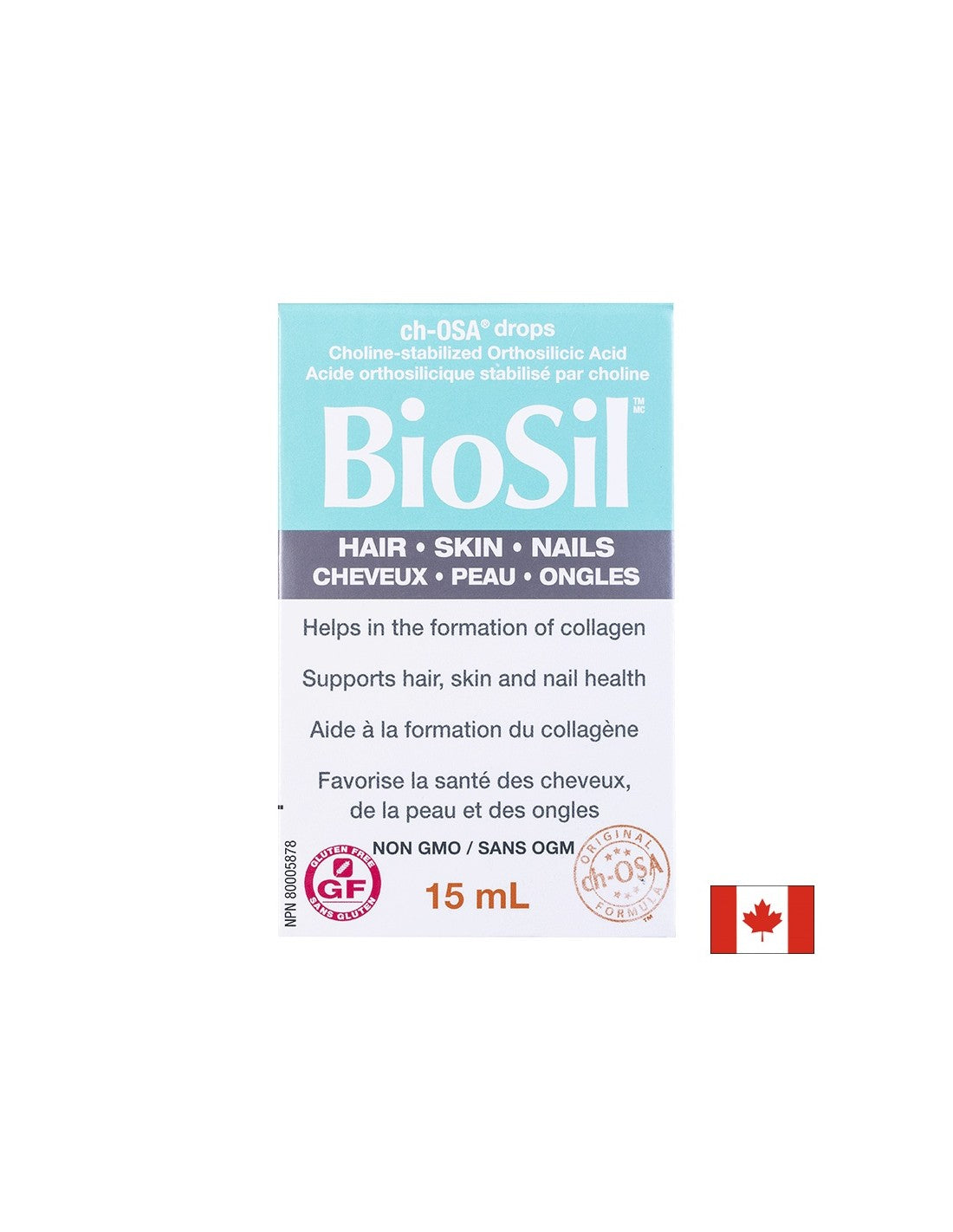 BioSil™ Kosa, Koža & Nokti 15 ml x 30 dnevnih doza <tc>Natural Factors</tc>
